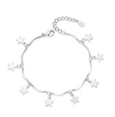 Armband dames | armband dames 925 zilver | armband met sterretjes | bedelarmband | cadeau voor vrouwen | valentijn cadeautje voor haar | valentijn