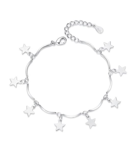Armband dames - armband dames 925 zilver - armband met sterretjes - bedelarmband - cadeau voor vrouwen - Liefs Jade