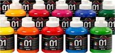 A-Color acrylverf, kleuren assorti, 01 - glossy, 10x500ml