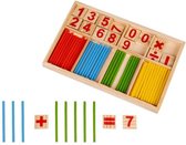 A&K Rekenliniaal Montessori speelgoed Houten telstok kinderen wiskunde speelgoed