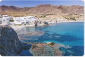 Muismat Middellandse zee - Vissersdorp aan de kust van de Middellandse Zee in Spanje muismat rubber - 60x40 cm - Muismat met foto