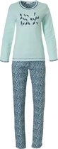 Pastunette Green Birds Organic Vrouwen Pyjamaset - Turquoise - Maat 46