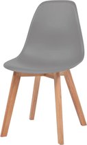 4 Moderne kunststof eetkamerstoelen stoelen - grijs - antraciet - ergonomische kuipstoelen - Nordic Blanc - Palerma Design - grey - ergonomisch - stoel - zetel - woonkamerstoelen - zitting - 