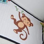 Speelkleed slingerend aapje 195 x 145 - LiefBoefje - Speelmat - Groot Speelkleed - Speelkleed baby - Speeltapijt - vloerkleed baby - Babymat XL - 100+ Liefboefje speelkleed designs