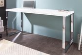 Modern Hoogglans bureau  140 cm witte hoogglans studietafel