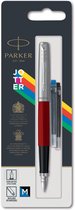 Parker Jotter Originals-vulpen | klassieke magenta afwerking | medium penpunt | blauwe en zwarte inkt