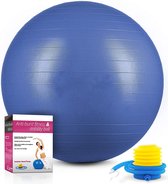 Sens Design Sitting Ball Ballon Fitness Ballon Yoga Ballon Gym - 65 cm - bleu indigo avec pompe
