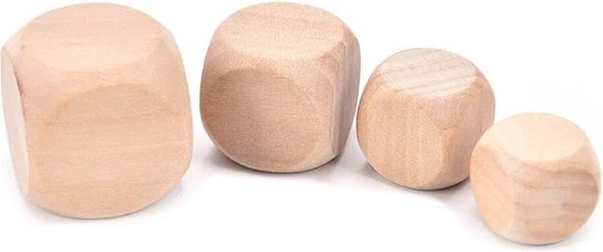 Houten dobbelstenen (set)