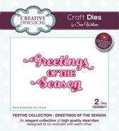 Creative Expressions Stans - Kerst - 'Greetings of the Season' - Diverse formaten - Set van 2