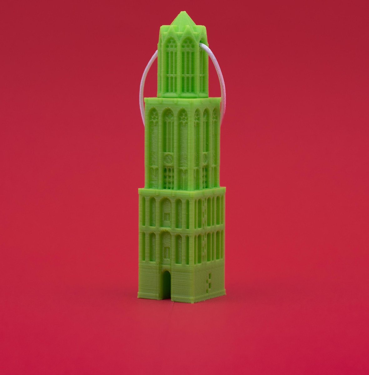 Kerstbal Domtoren Utrecht - kerstboomhanger 3D geprint - Groen