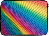 Laptophoes 14 inch 36x26 cm - Regenbogen - Macbook & Laptop sleeve Regenboog gekleurd papier - Laptop hoes met foto