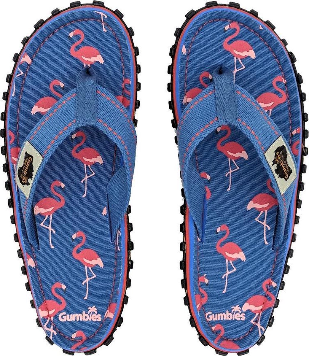 Gumbies Teenslippers | Unisex | Flamingo | Blauw Rood | Maat 44