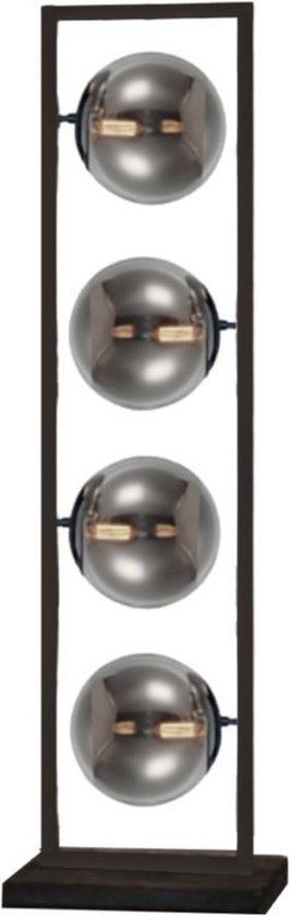 Vloerlamp Smoking Glass - Staande lamp - 4 bollen - Smoke Glas - 4-lichts -  Rookglas | bol.com