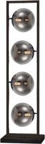 Vloerlamp Smoking Glass - Staande lamp - 4 bollen - Smoke Glas - 4-lichts - Rookglas
