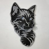 Animal Art Zwarte Kattenkop Deluxe