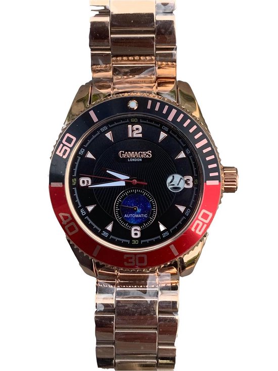 Sports calender automatic rose herenhorloge van gamages sale