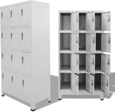 Lockerkast met 12 vakken 90x45x180 cm