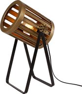 Gifts Amsterdam industriële tafellamp - design - tijdloos - 27x23,5x42,5 cm - metaal - zwart / goud