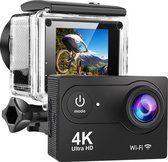 Lipa AT-S9R 4K Ultra HD action camera IPS Wifi - SD tot 128 Gb ondersteuning - action cam met mounts - Met Remote - Sony IMX sensor - 4K 60 FPS - 24 MP - 21 mounts - Elektronische beeldstabilisatie - waterproof case - Met SD-kaart 16 GB