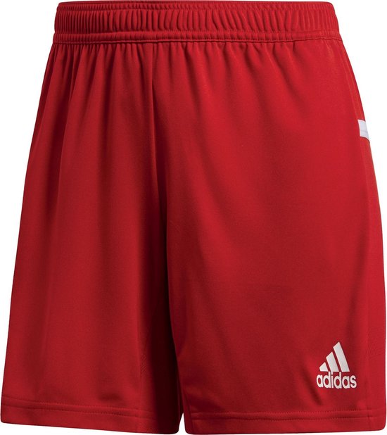 adidas T19 Short Dames Sportbroek - Maat XS  - Vrouwen - rood/wit