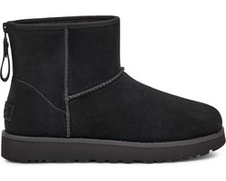 UGG Classic Mini Logo Zip Dames Laarzen - Black - Maat 37