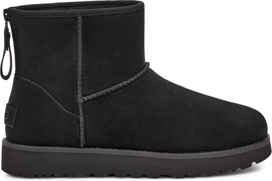 UGG Classic Mini Logo Zip Dames Laarzen - Black - Maat 37 | bol