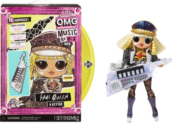 LOL Surprise OMG Remix Rock- Fame Queen en Keytar - Modepop 24cm