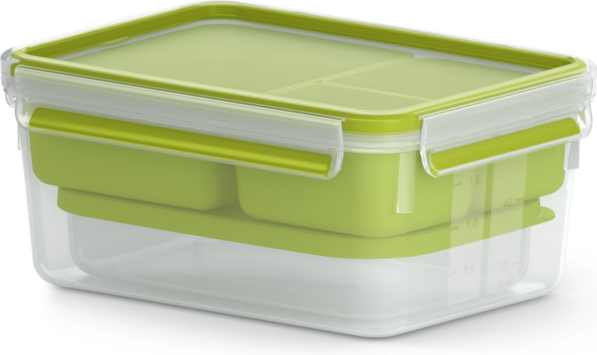 Tefal MasterSeal To Go - Lunchbox XL - 2,2L - BPA-vrij - Inclusief Bestek - Luchtdicht