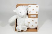 Pluche Schaap + deken - Set Cadeau kraam cadeau - baby's - Kinderen - Knuffel - Knuffeldier