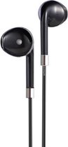 DrPhone - Bouchons d'oreilles d'oreilles Premium - Casque avec connexion jack 3,5 mm - Écouteurs compatibles Apple/ Android avec entrée AUX - Zwart/ Argent