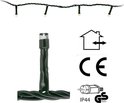 CE en GS-gekeurde donkergroene kerstverlichting met warm witte LEDlampjes.