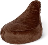 Drop & Sit Furry Stoel - Donkerbruin - 85 x 45 cm - Voor Binnen