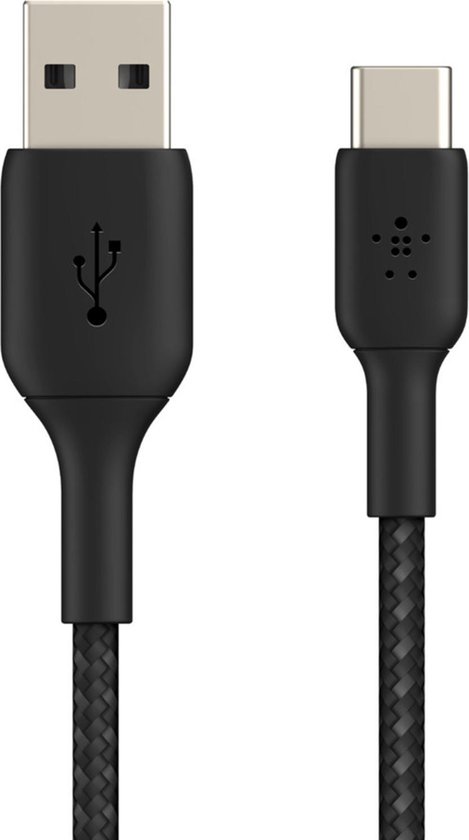 Belkin Braided USB-C naar USB kabel - 2m - Zwart | bol.com