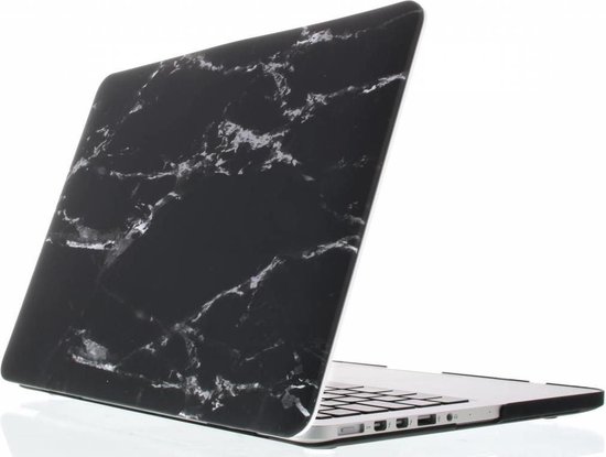 Design Hardshell Cover MacBook Air 13 inch (2008-2017) - A1369 / A1466 - Black Marble - Merkloos