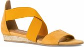 Tamaris Dames Sandaal 1-1-28138-26 602 geel wijd Maat: 40 EU