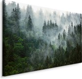 Peinture - Brume dans les montagnes, accroche-regard pour le mur, impression premium