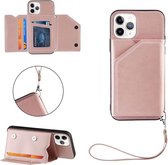 PU Lederen Wallet Case Geschikt Voor Apple iPhone 11 Pro Max (6.5 Inch) - Portemonnee Back Cover Hoesje Met Multi Stand Functie - Kaarthouder Card Case Beschermhoes Sleeve Met Pasj