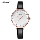 Longbo - Meibin - Dames Horloge - Zwart/Rosé/wit - 33mm (Productvideo)