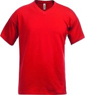 Fristads V-Hals T-Shirt 1913 Bsj - Rood - 2XL