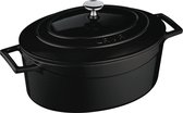 Lava Ovale Braadpan Gietijzer Ø27 Folk Zwart