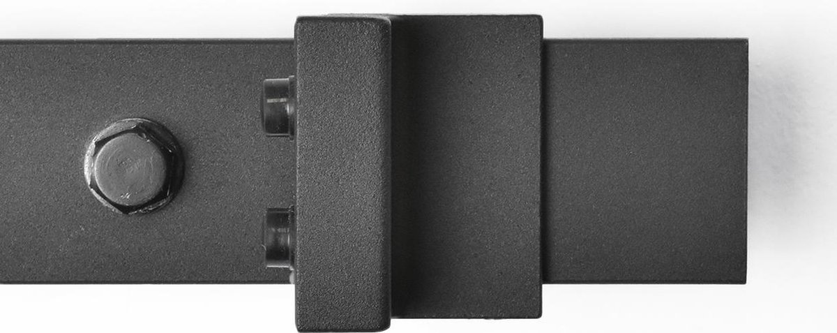 Barnwoodweb Zwart Pijl Schuifdeursysteem - Volledige Set met 200cm (2 x 100cm) Rails - Stijlvol & Robuust
