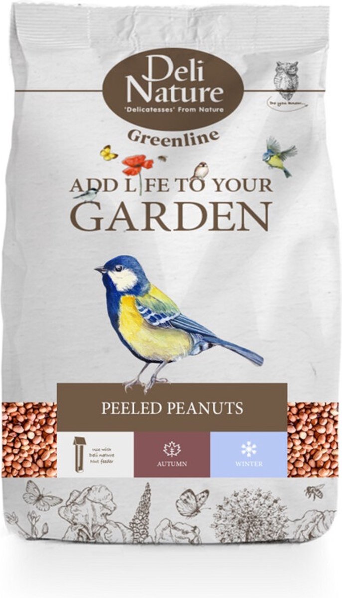 Deli Nature Greenline Peeled Peanuts - 10 x 850 gr - Voordeelverpakking