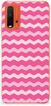 Bumper Hoesje Xiaomi Redmi 9T | Poco M3 Smartphone hoesje Waves Pink