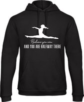 Sparkle&Dream - Trui ‘Believe You Can’ Zwart - 128 -  voor turnen en gymnastiek