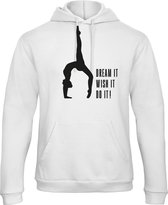 Sparkle&Dream - Trui ‘Dream it’ Wit - 140 -  voor turnen en gymnastiek