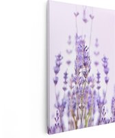 Artaza Canvas Schilderij Paarse Lavendel Bloemen  - 80x120 - Groot - Foto Op Canvas - Canvas Print