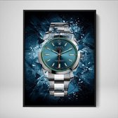 DEVICI Ingelijste Motiverende Wanddecoratie - Muurdecoratie - Rolex Deepsea James Cameron - Ingelijste Canvas Wall Art Ingelijste Wanddecoratie Kantoor Ingelijste Kunstposters & Kunstprints