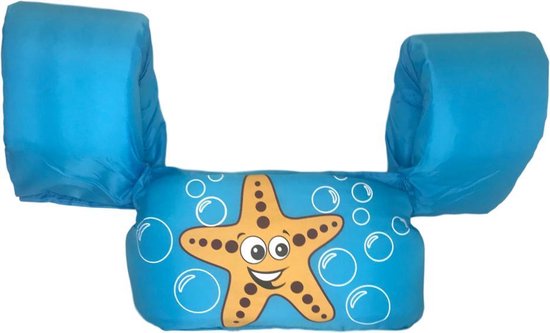 Zwemvest kinderen - Puddle Jumper - blauw zeester - 2-6 jaar - 15-25 kg - Veilig zwemmen - zwemband - Reddingsvest