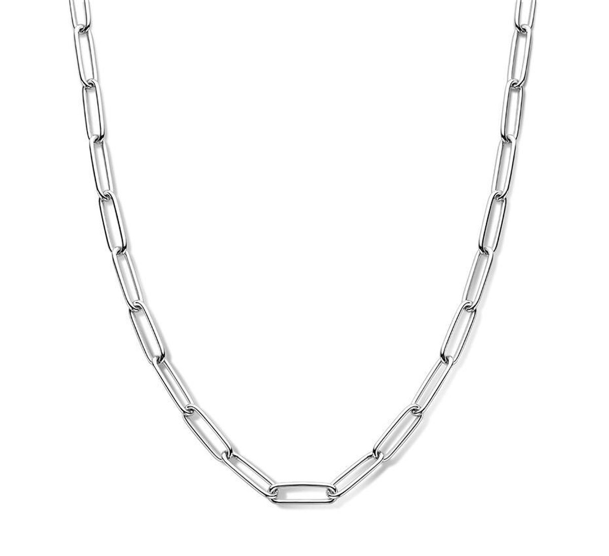 YO&NO - Ketting - Anker - 5,6mm - 45cm - Sieraden vrouw - Zilver 925