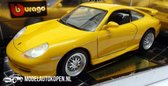 Porsche GT3 Strasse (Geel) (24 cm) 1/18 Bburago - Model auto - Schaalmodel - Modelauto - Miniatuur autos